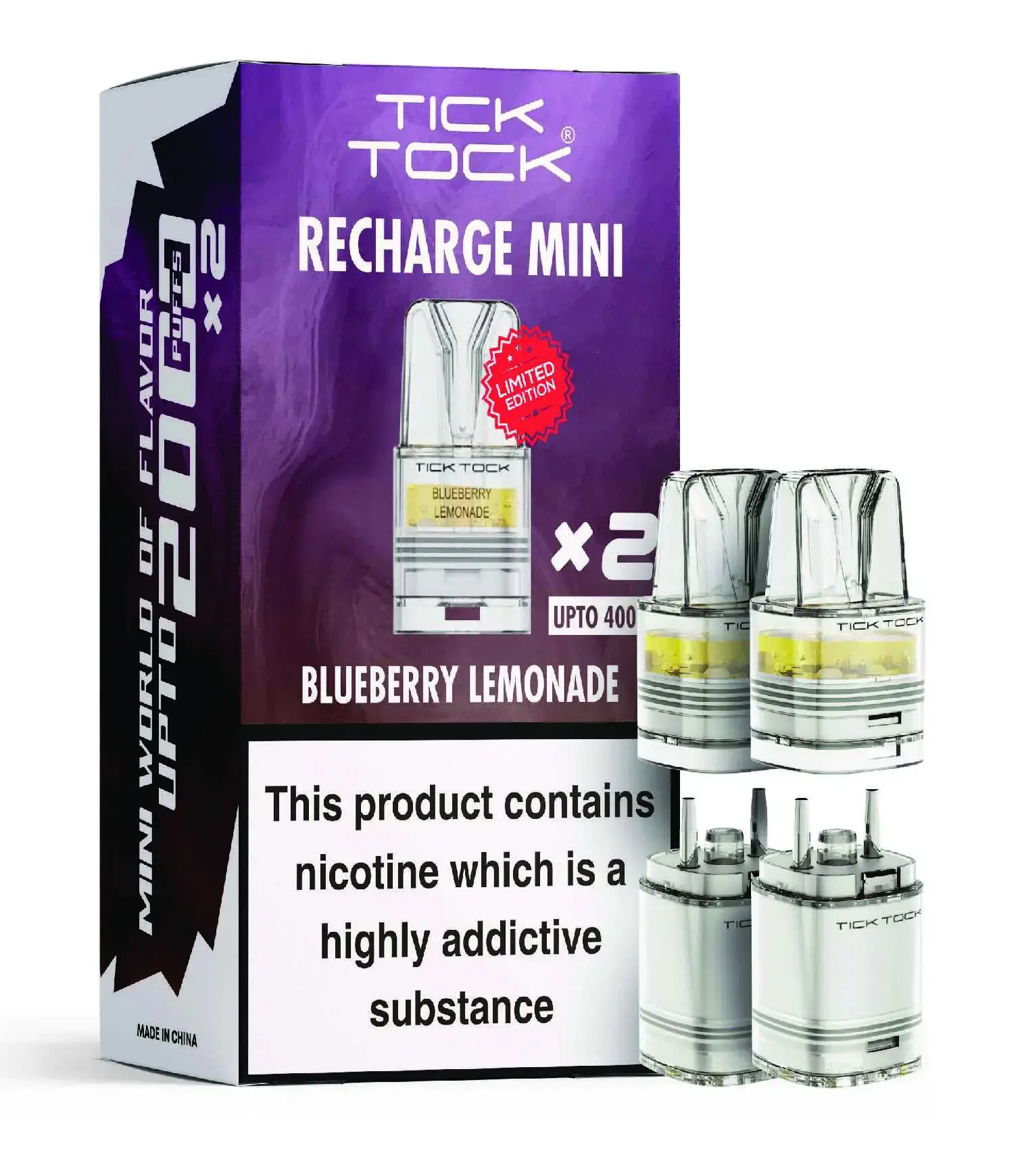 Blueberry Lemonade Tick Tock Magic 8000 Prefilled Pods